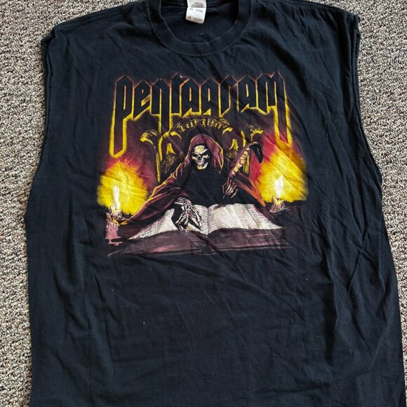 Pentagram Band Tee XXL Stoner Doom Metal Sleeveless Rare Vintage - Picture 1 of 2